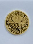 50000 so'm lik oltin tanga 999.9 proba 15gram tilla ideal holatda