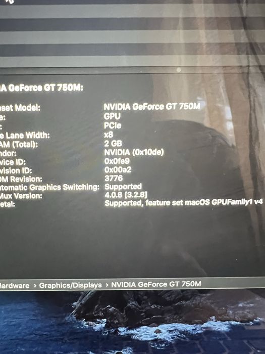 Macbook pro 15 Retina 2013 i7 16gb Nvidia 750