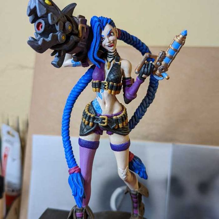 Miniatura 3D Jinx, League of Legends.