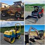 Inchiriez Excavator 3.5t si 8.5t Dumper 6 t Bobcat Cilindru compactor