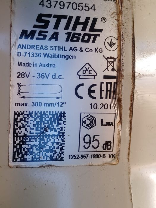 Drujba electrica STIHL MSA 160 Țin stare excelenta