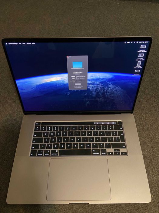 Laptop Apple Macbook Pro 16 Retina 2019 Intel I9, 8core, SSD 1TB