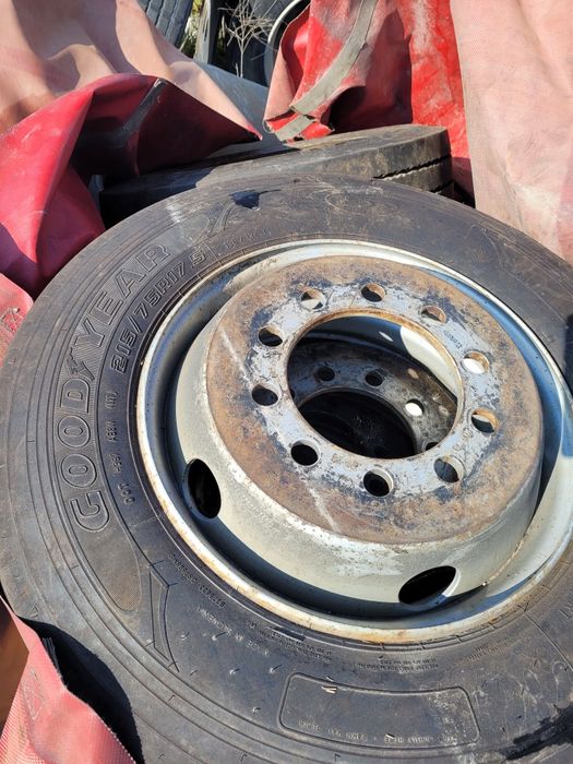 roti jante trailer cu 10 gauri la butuc anvelope 215, 235, 245/70r17.5