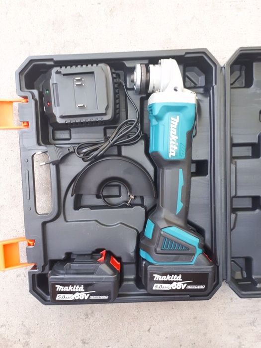 Нов Професионален Акумулаторен Ъглошлайф Makita 125мм 5ah Макита Флекс