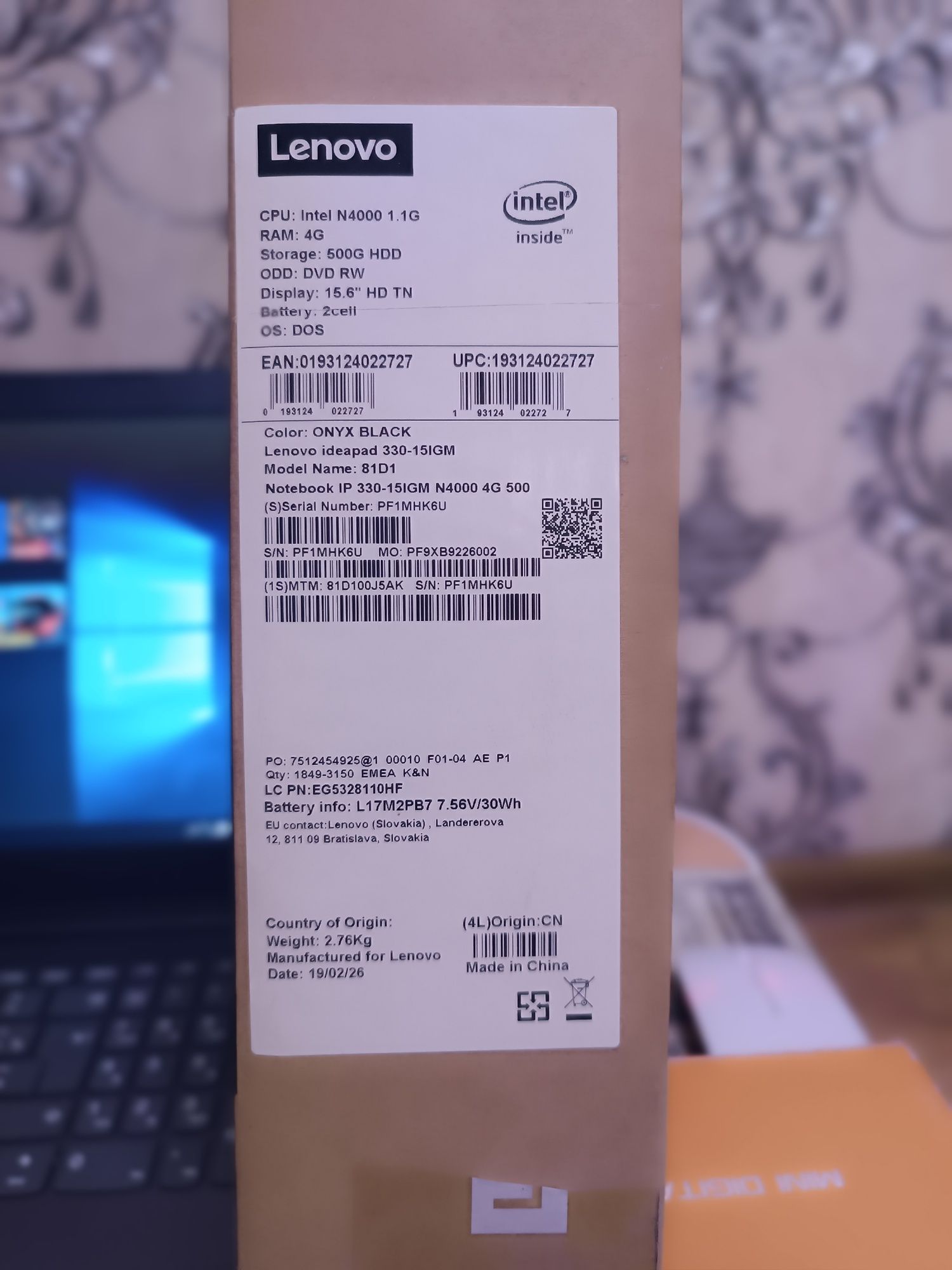 Lenovo Noutbuk Windows 10 pro