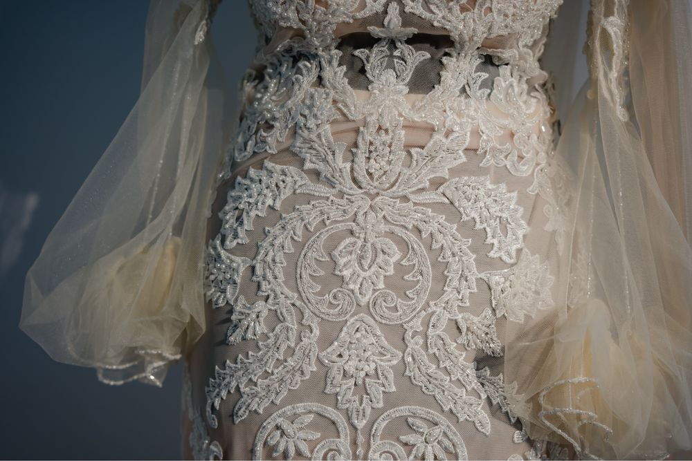 Vand Rochie de mireasă, stil diafan. Marime xs-s