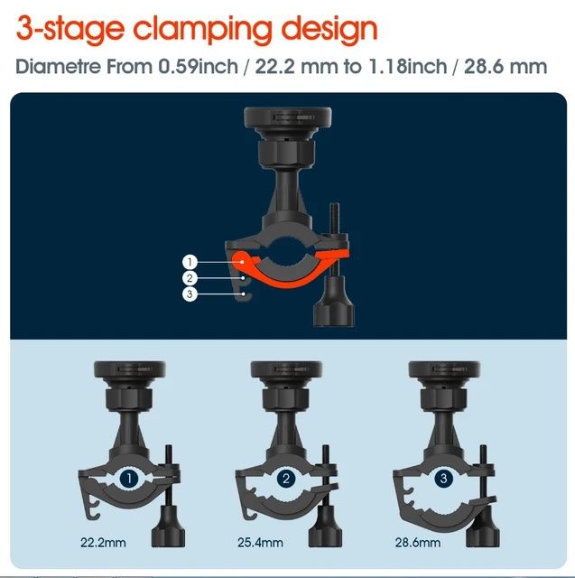 Suport telefon lockon eliberare rapidă rotativ bicicleta quad lock mtb