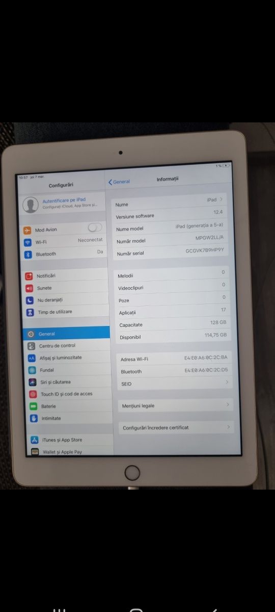 I pad 5 th 2017 nou