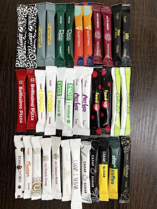 Сахар порционный в стиках 5 граммовый (Сахарный стик)