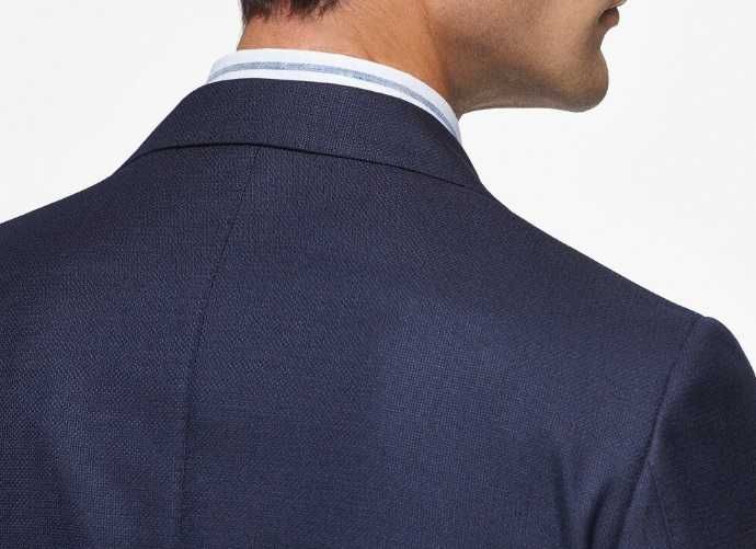 Sacou blazer slim 36 S slim Massimo Dutti NOU lana super 120's albastr