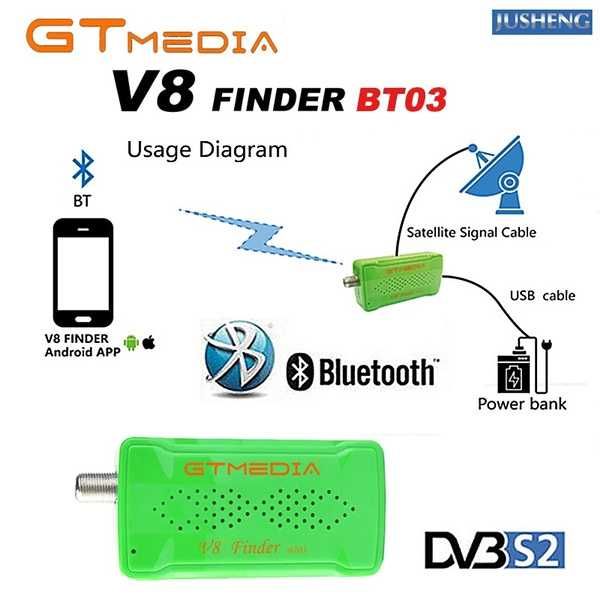 Satellite Finder GTmedia V8 BT03 Mini Bluetooth High DVB S2