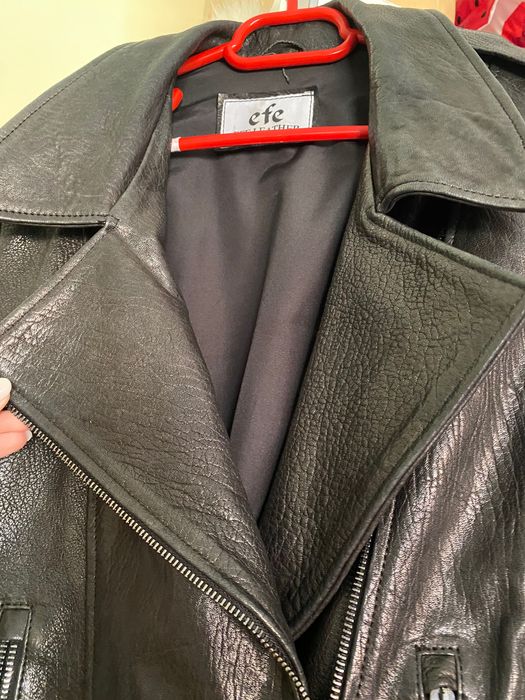 Geaca biker piele naturală