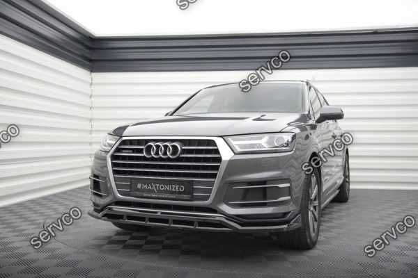 Prelungire splitter bara fata Audi Q7 Mk2 2015-2019 v3 - Maxton Design