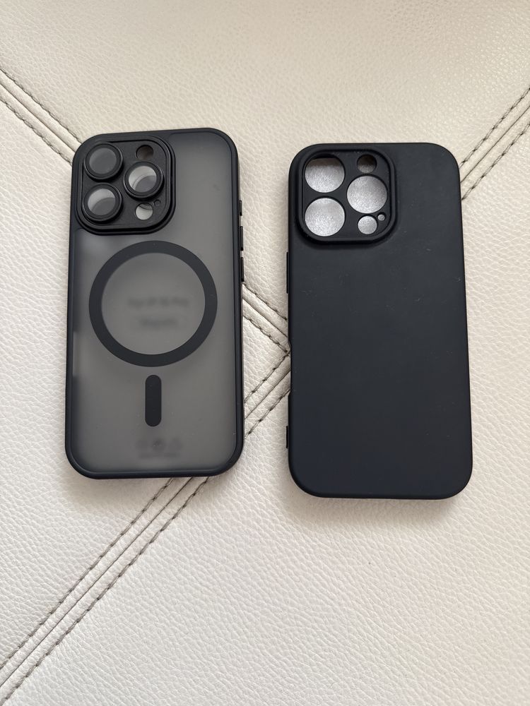 Husa protectie cu incarcare wireless plus husa normala iPhone 16 Pro