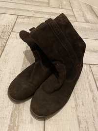 Зимние женские ботинки из замши 39р, италия