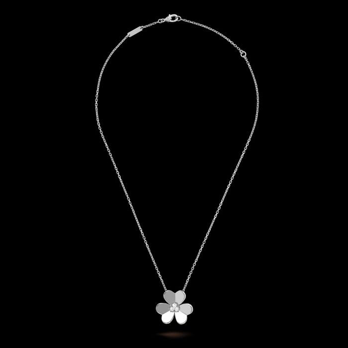 Van Cleef & Arpels VCA Silver Frivole Large Diamond Дамско Колие