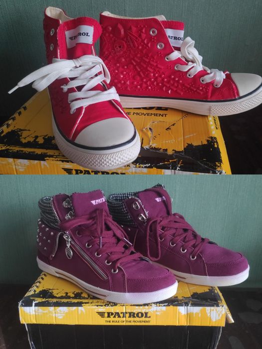 Кеды высокие и низкие (новые) 39-40 размер