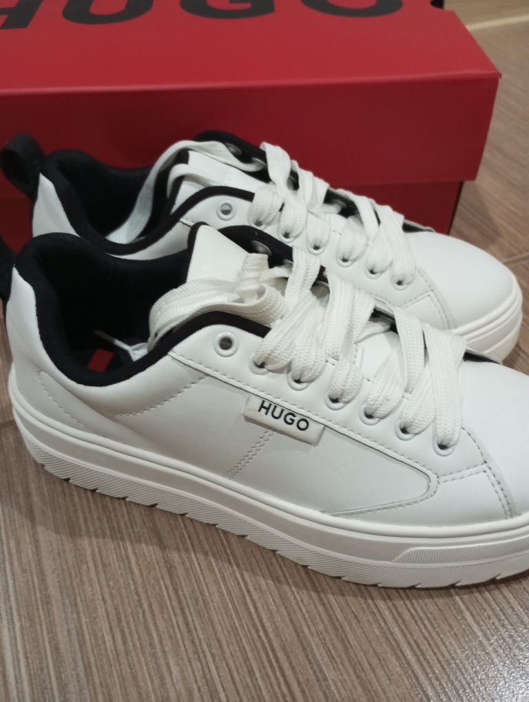 Кожени маратонки Hugo Boss