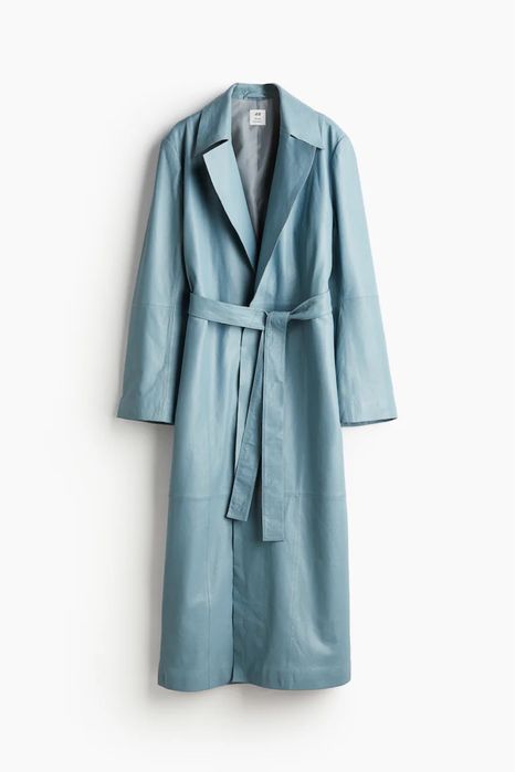 Манто от естествена кожа H&M Studio