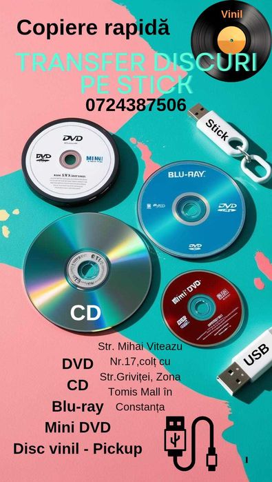 Copiere video casete vechi pe Stick USB/Constanța/Digitalizare rapidă