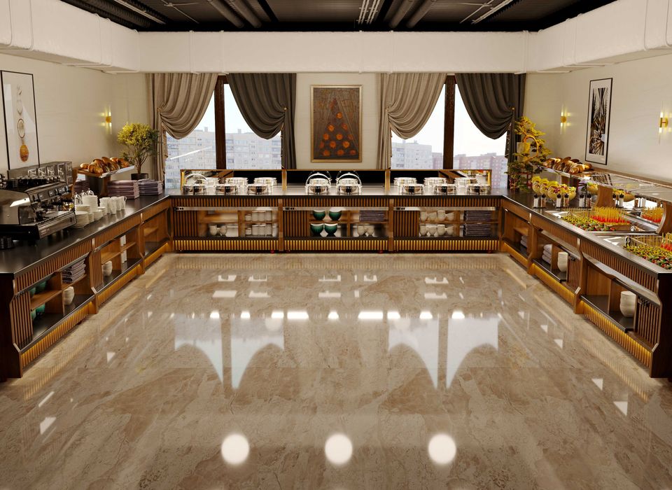 Холодильная Витрина с гастроёмкостями для демонстрации готовых блюд.