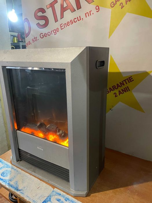 Semineu Benraad  electric  independent, aeroterma, focar 3D, 2,2 kW,