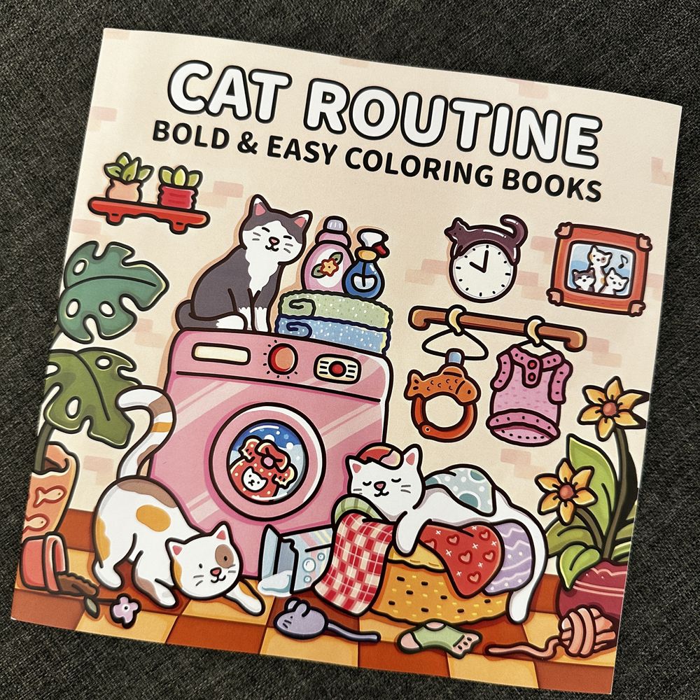 Pachet 2 Carti Colorat: Cat Routine si Comfy Days Roz