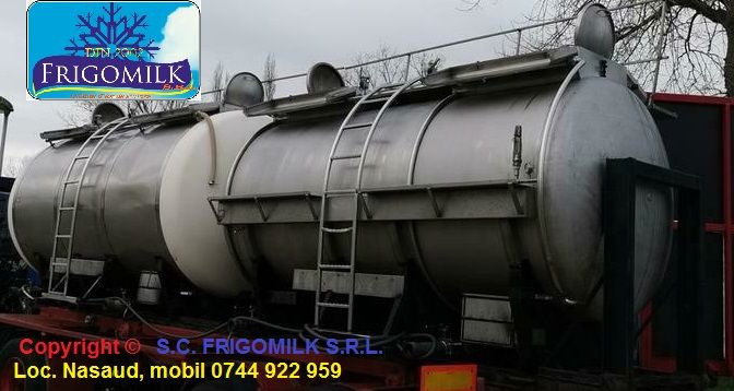 Cisterna transport 11000 l , bazin , rezervor inox , utilaje lapte