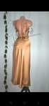 Rochie Zara satinata, golden brown, marime S