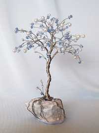 Дръвче с реалистична форма с перли и кристали/ Подарък или декорация