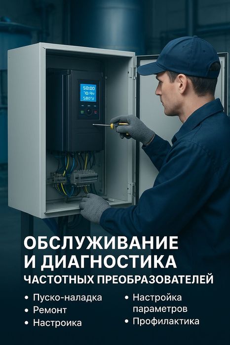 Обслуживание частотных преобразователей и систем автоматики