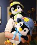 Голям плюшен Пингвин с шапка Kawaii, Плюшена играчка Пингвин 60см