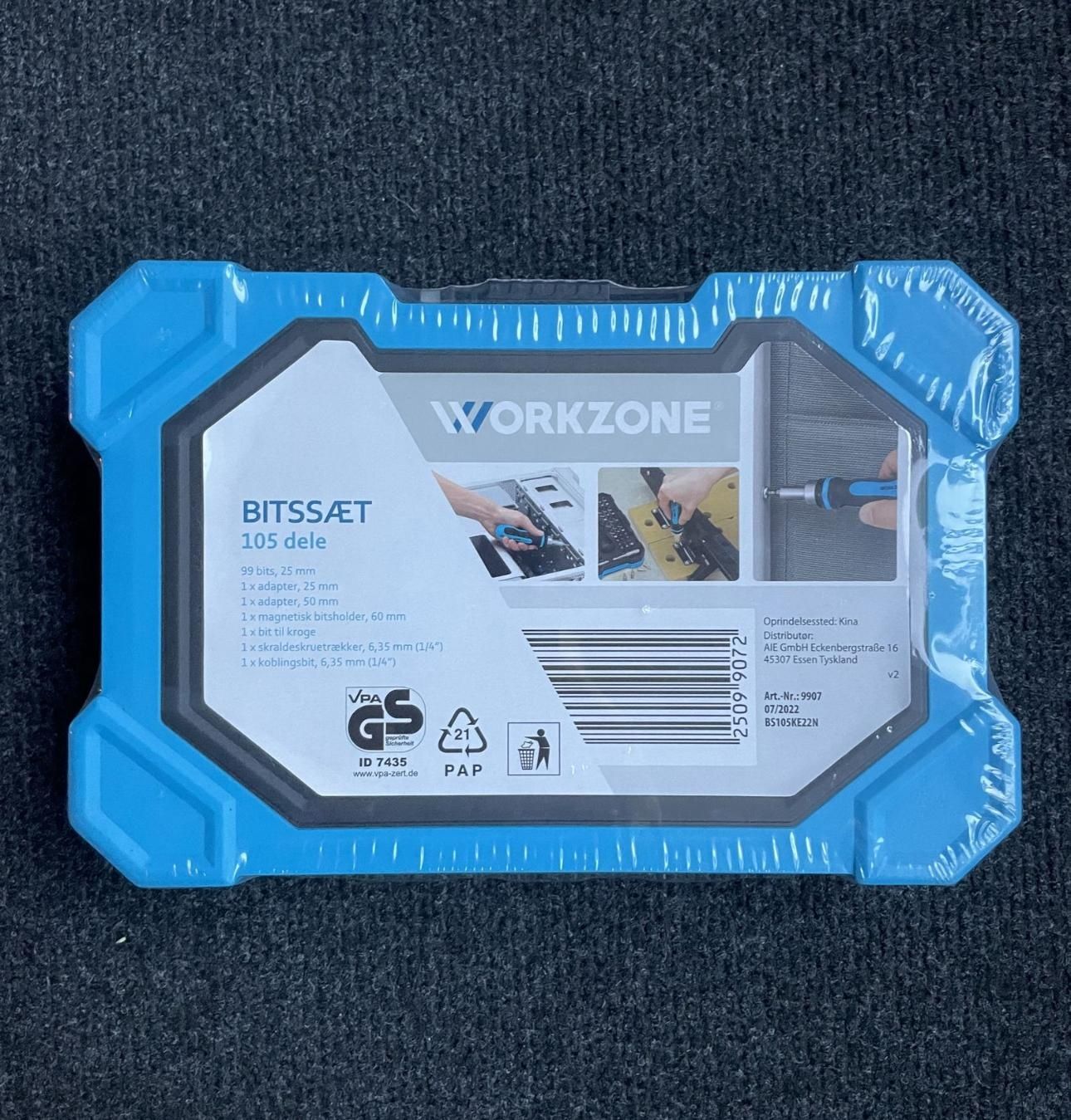 Trusa biti 105 piese Workzone. Set biti 105 bucati