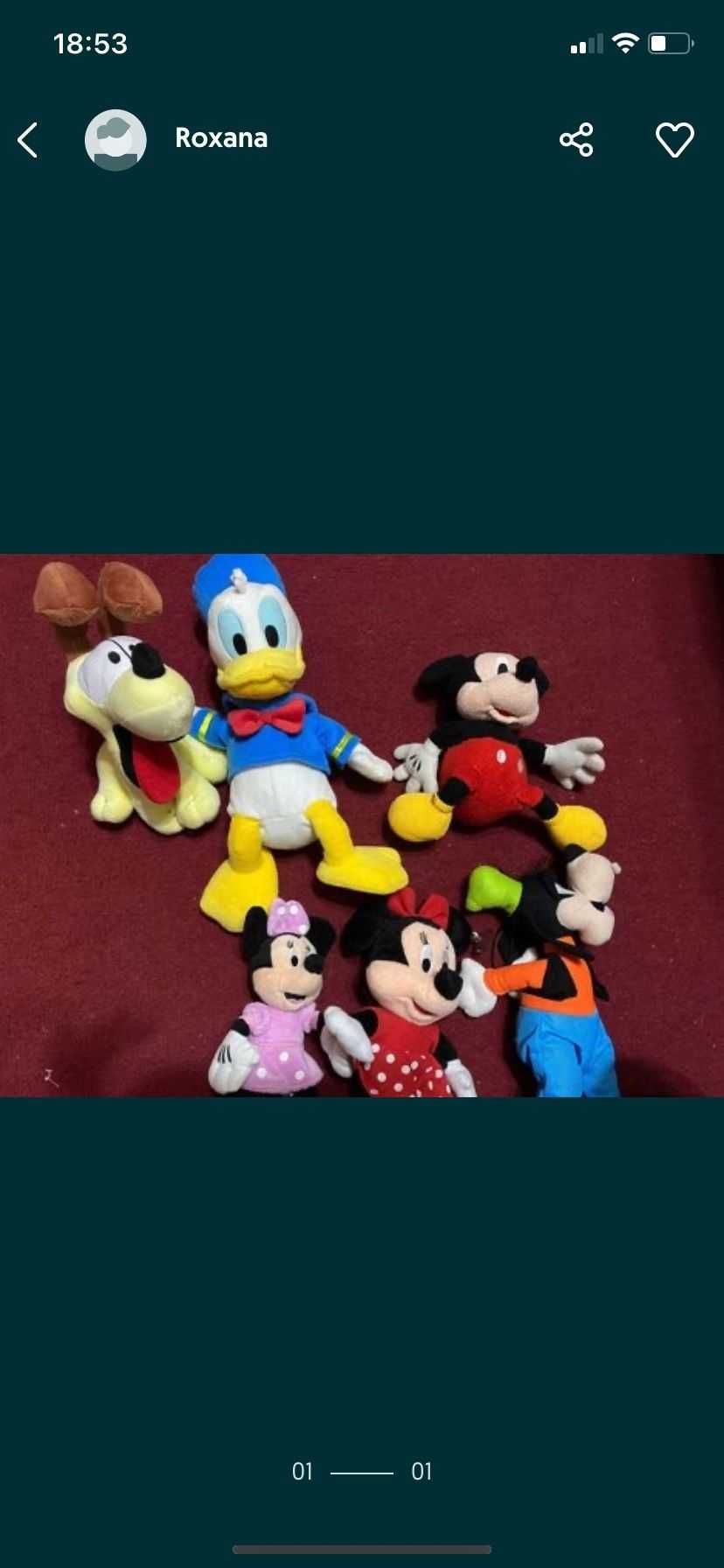 Plusuri colectie Disney (Mickey, Minnie, Goffy, Donald + Pluto)