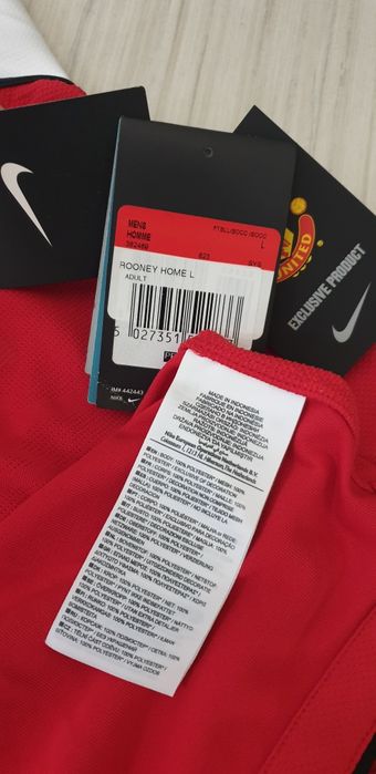 Nike Dri - Fit Man United Rooney # 10 / L НОВО! ОРИГИНАЛ Мъжка Тениска