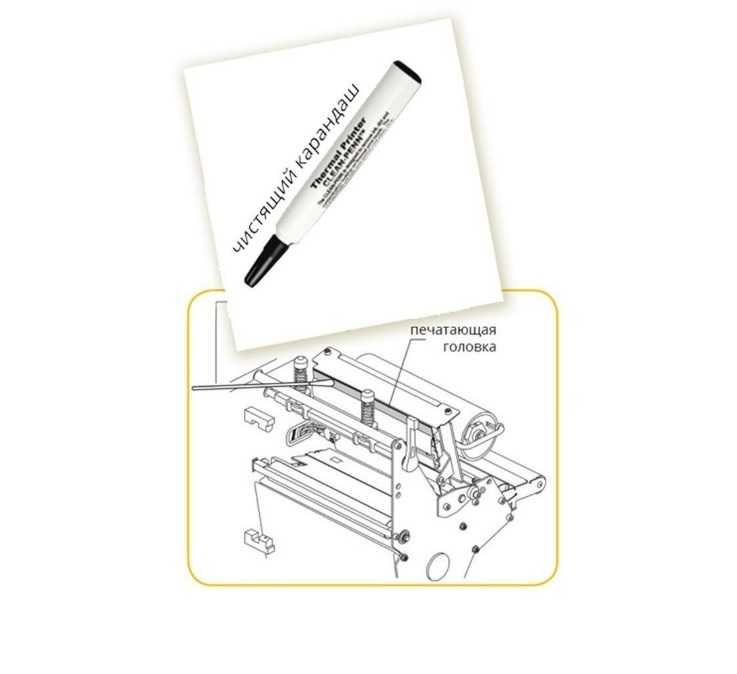 Чистящий маркер для термоголовок принтеров и весов