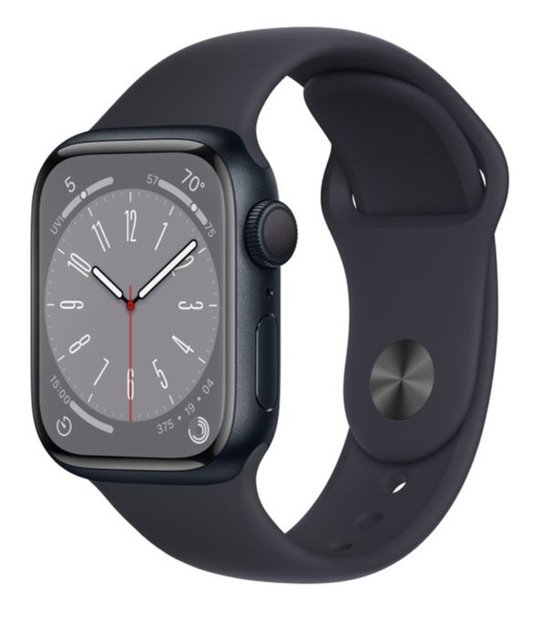 Apple Watch series 8 синего цвета 41мм, б/у, Полный комплект