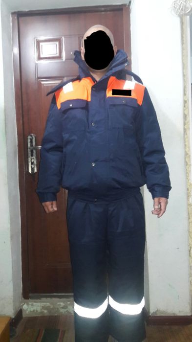 зимный спецодежда цвет черный аранжевый размер 50