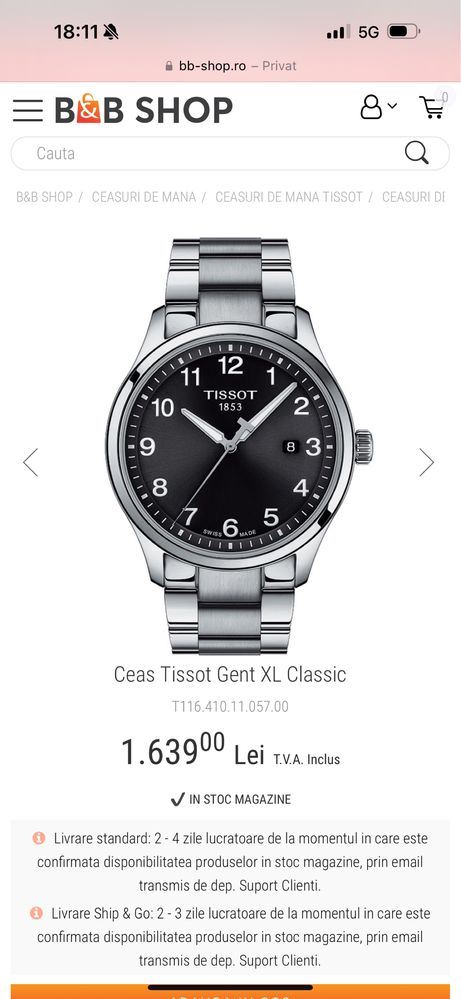 Tissot 1853 Gent XL CLASSIC