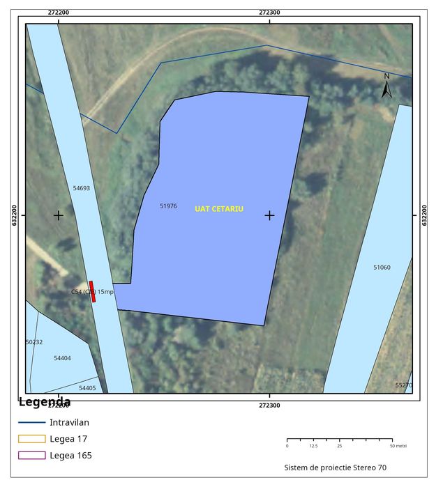 Teren intravilan 7176 mp, in Cetariu, zona in continua dezvoltare