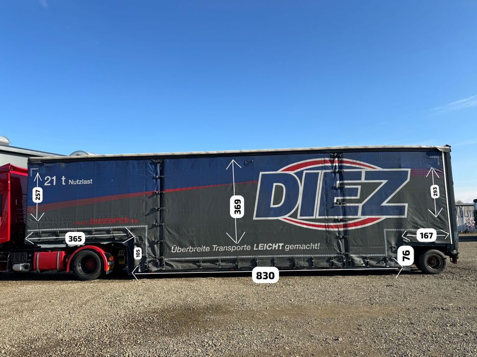 VARIANTE / Trailer agabaritic MEUSBURGER MPG-1 - axa viratoare