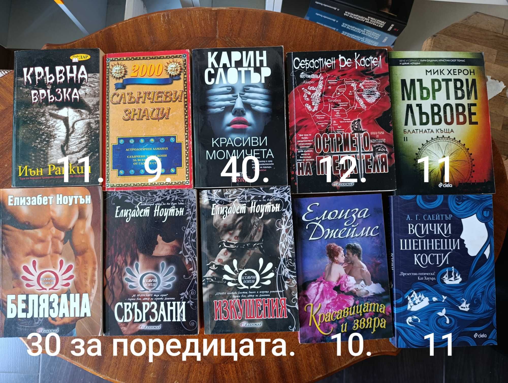 Книги с цени на Снимките