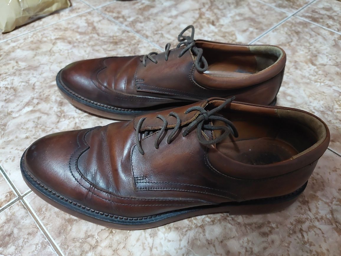 Pantofi maro piele naturala, mărimea 41, Bigotti