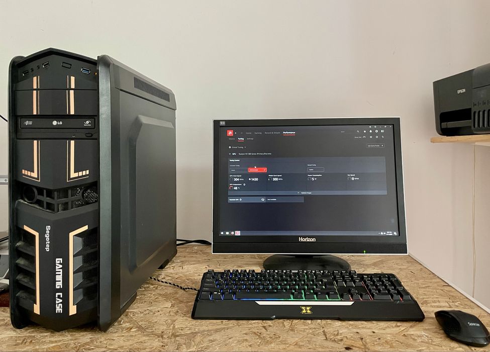 PC gaming, i5 4690, RX 580, SSD, monitor, jocuri, office, videochat