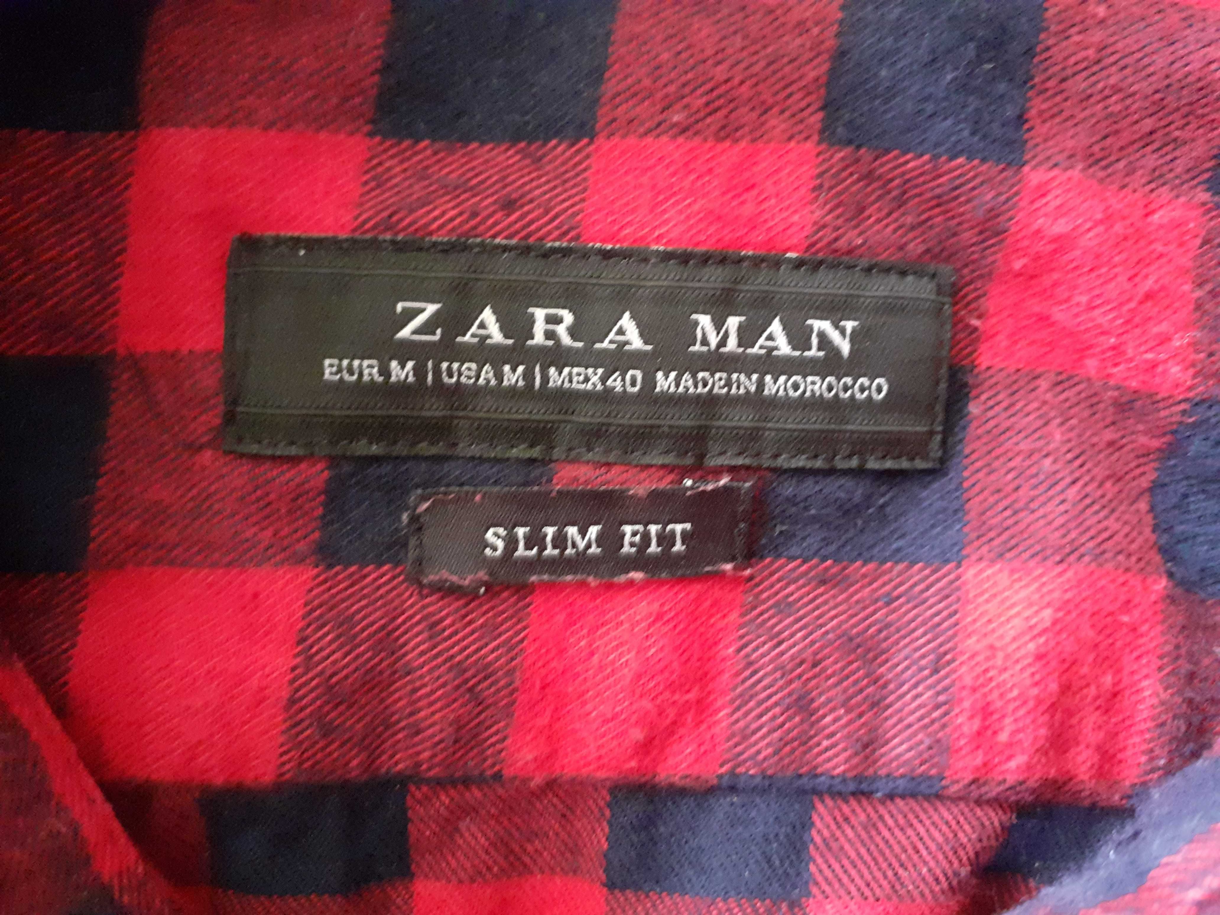 Мъжка риза с дълъг ръкав Зара Zara Man , истинска