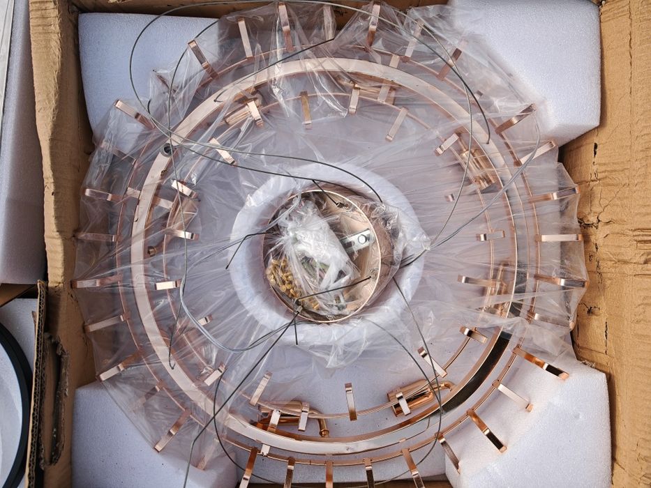 Нов кристален полилей Ф60 см 8×Е14 кристали K9 Raindrop трапезария