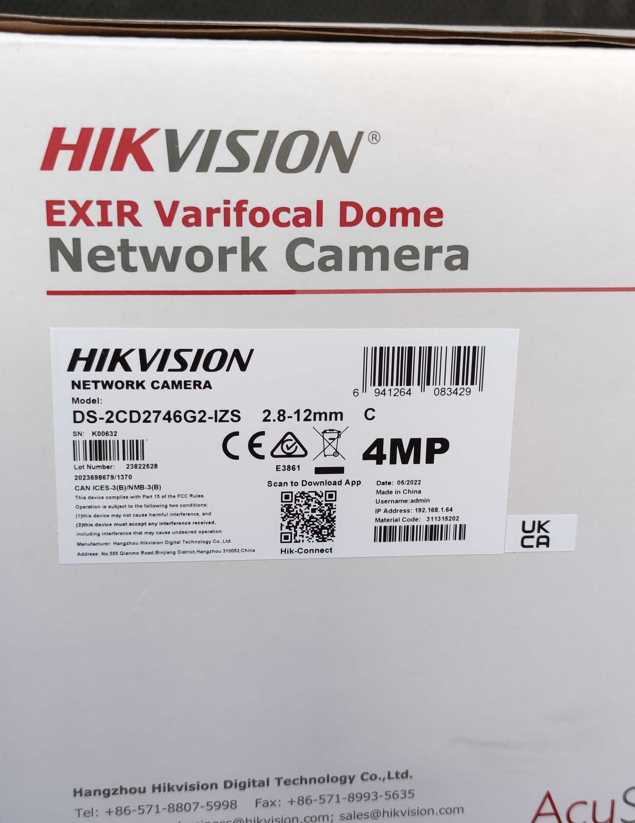 4MP IP камера с варифокален обектив Hikvision DS-2CD2746G2-IZS AcuSens