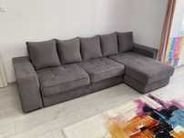 Canapea coltar extensibila gri