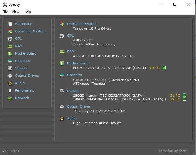 Laptop Toshiba AMD E300 17 43Cm Ram 4Gb Windows 10