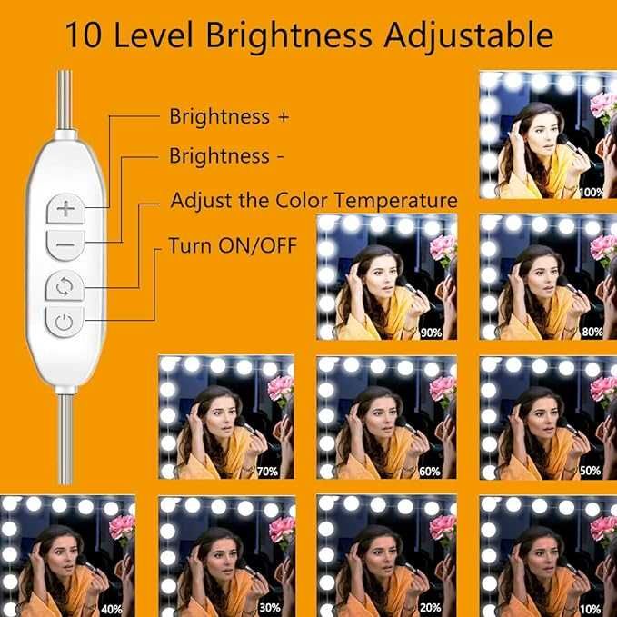 Lumini LED USB pentru oglinda